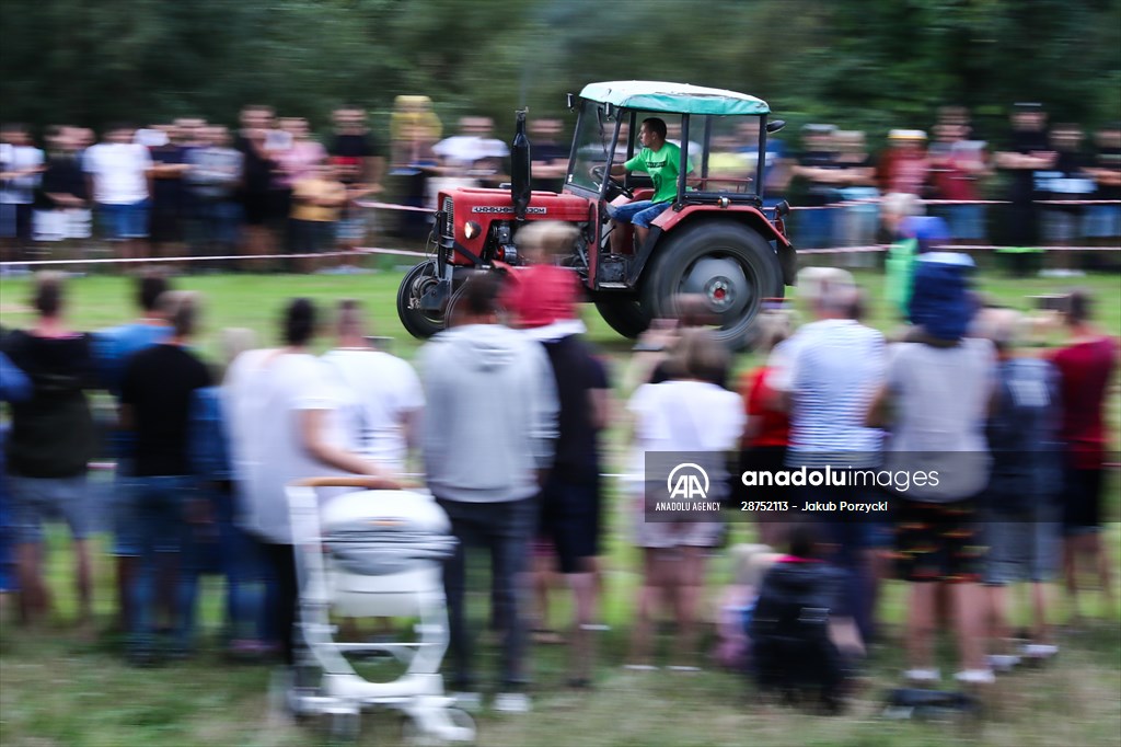 Farm Tractors Race In Poland