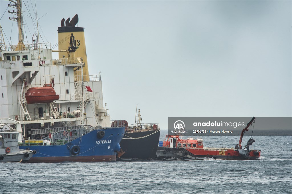 Cargo ship leaks fuel near Gibraltar