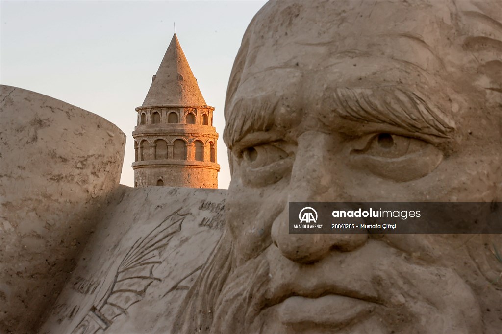 17th International Sand Sculpture Festival kicks off in Turkiye's Antalya