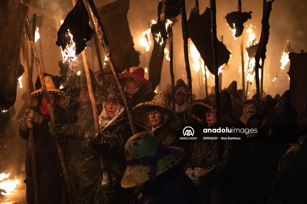 Residents of Mayorga celebrate El Vitor Festival in Spain