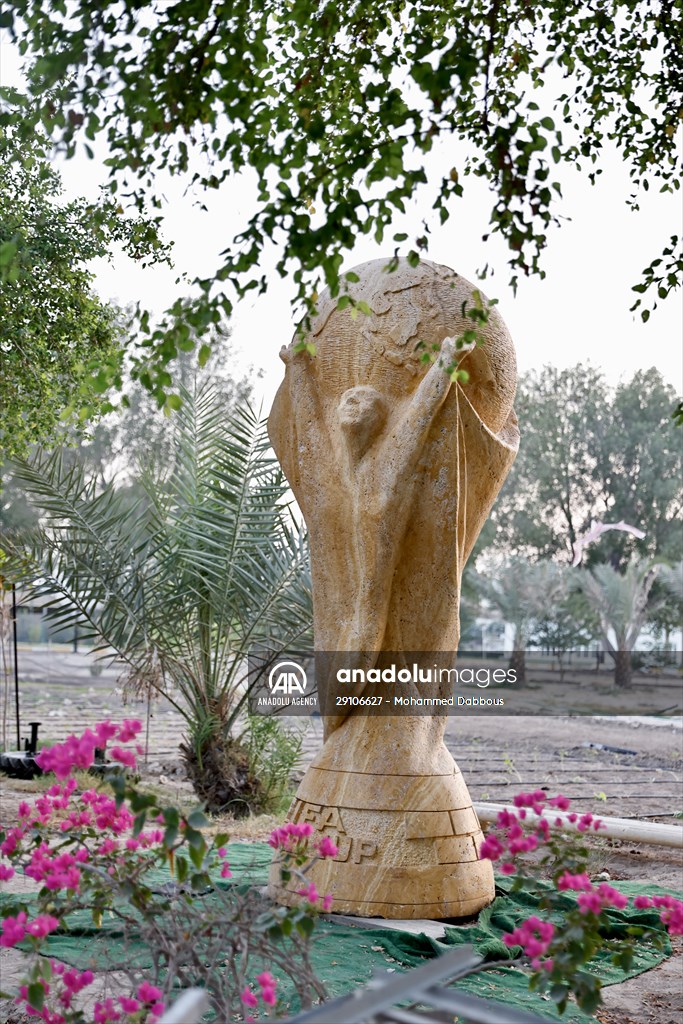 "World Cup" statue in Qatar