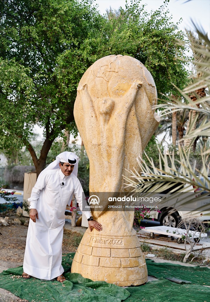 "World Cup" statue in Qatar