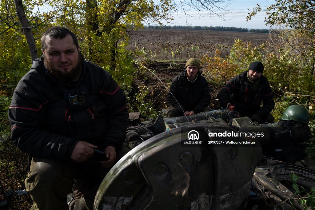 Ukrainian tank crew on the frontline in Bakhmut