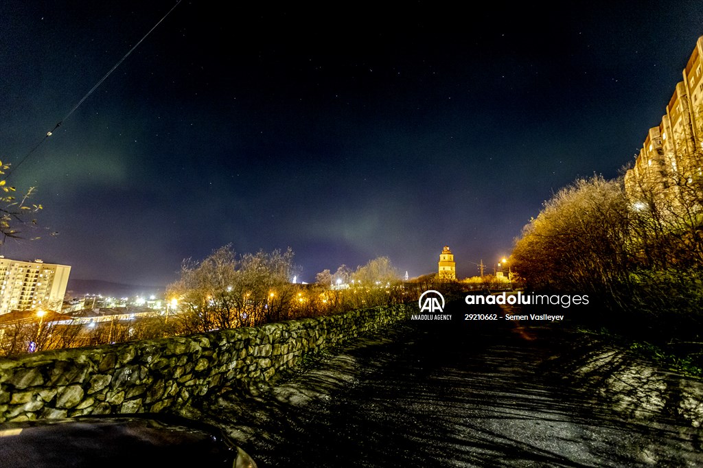 Northern lights in Russia's Murmansk