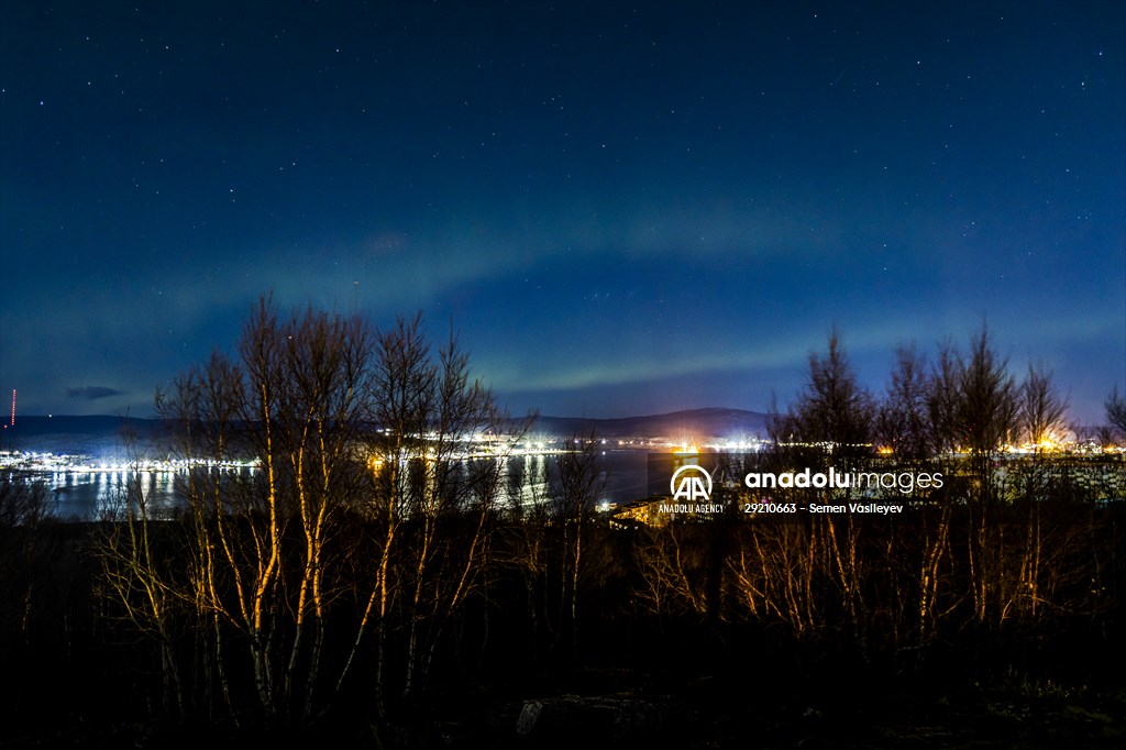 Northern lights in Russia's Murmansk