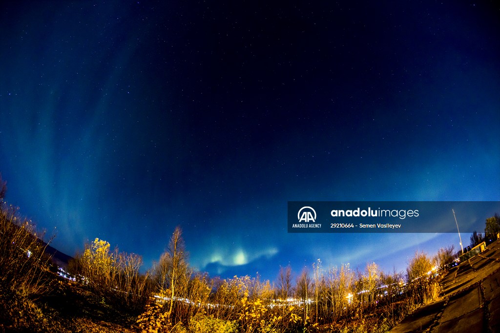 Northern lights in Russia's Murmansk