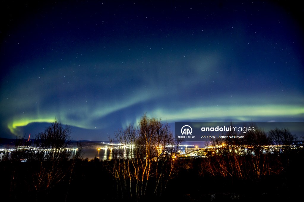 Northern lights in Russia's Murmansk