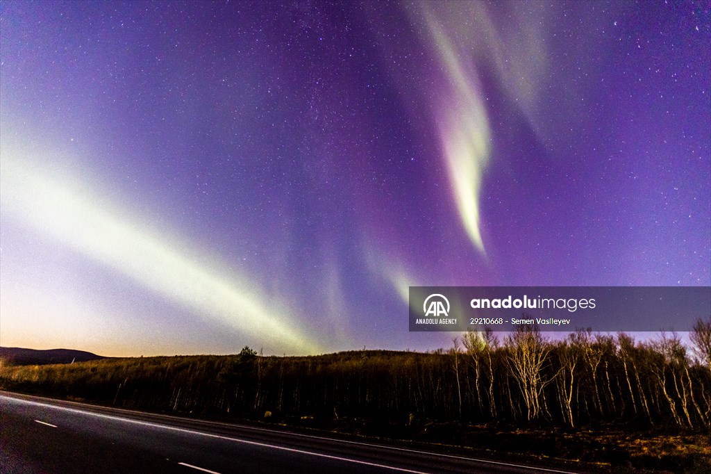 Northern lights in Russia's Murmansk