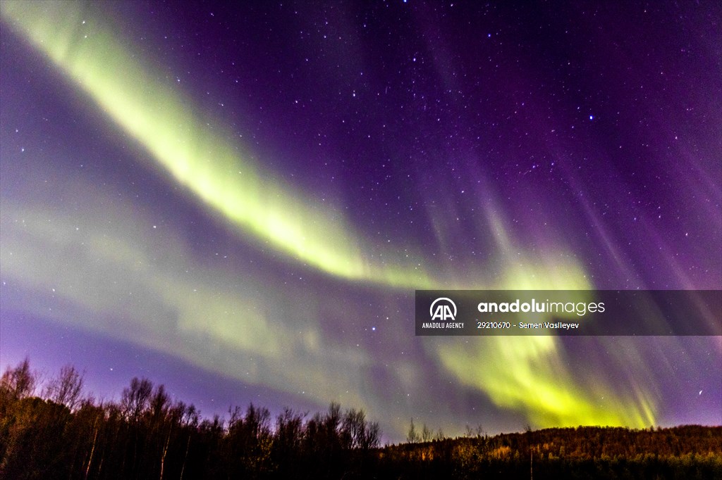 Northern lights in Russia's Murmansk