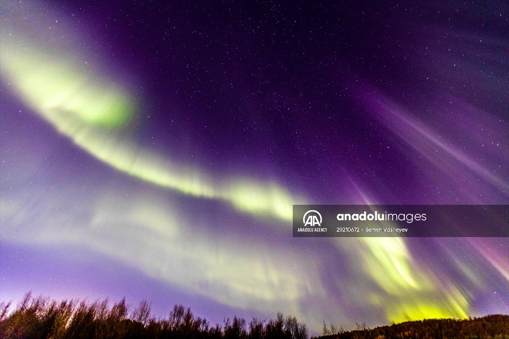 Northern lights in Russia's Murmansk