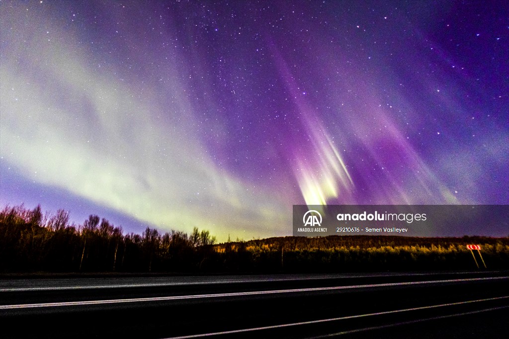 Northern lights in Russia's Murmansk