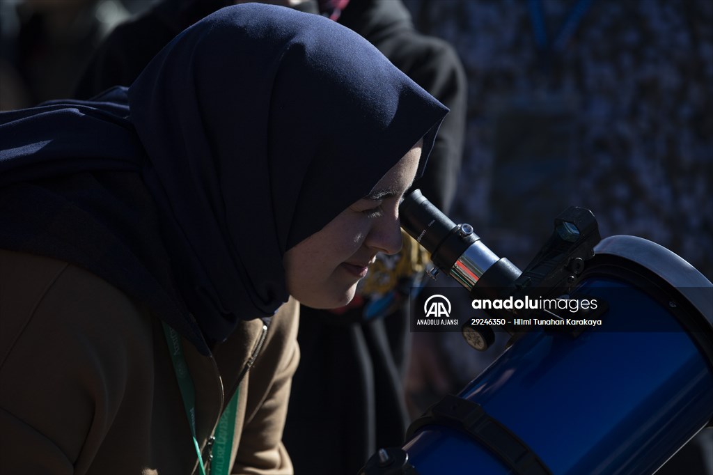 Erzurum'da güneş tutulması gözlemlendi