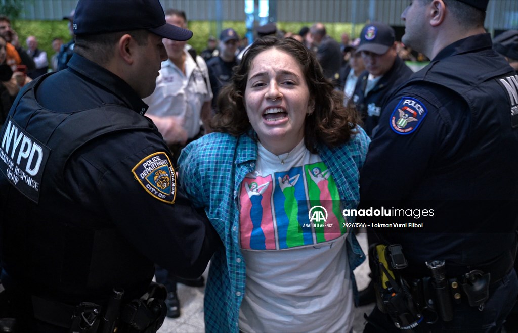 Climate activists storm BlackRock HQ in New York City