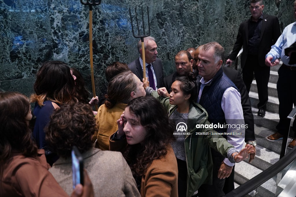 Climate activists storm BlackRock HQ in New York City