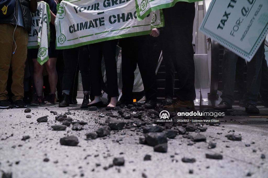 Climate activists storm BlackRock HQ in New York City