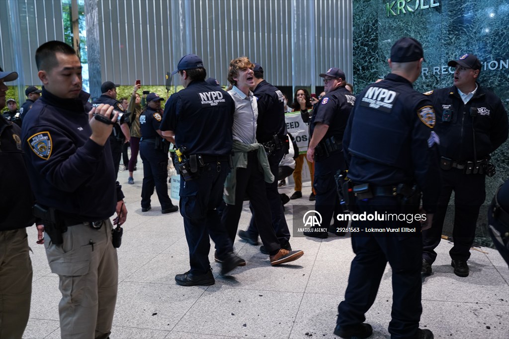 Climate activists storm BlackRock HQ in New York City