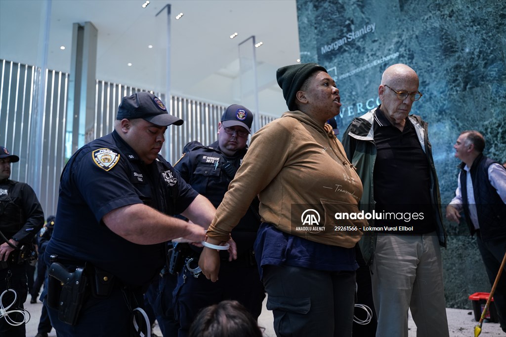 Climate activists storm BlackRock HQ in New York City