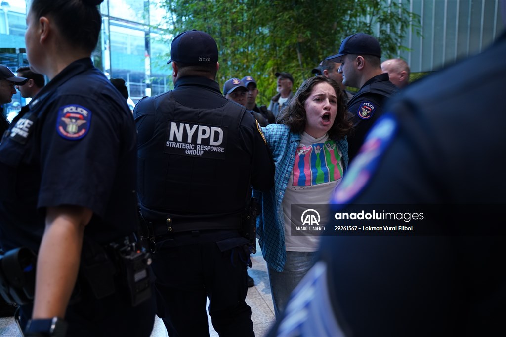 Climate activists storm BlackRock HQ in New York City
