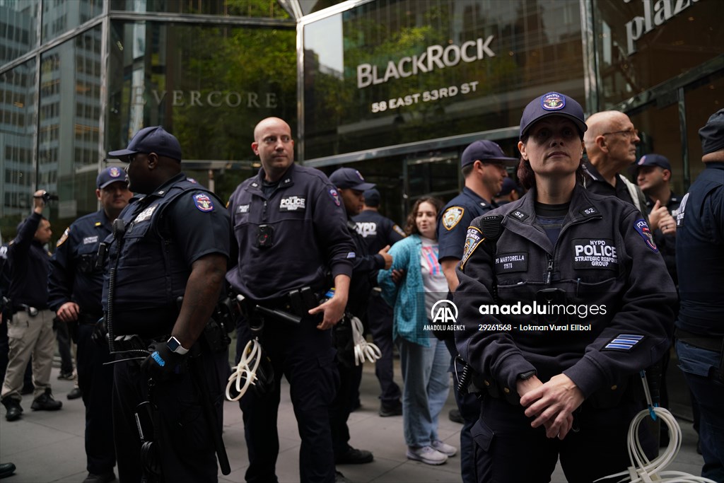 Climate activists storm BlackRock HQ in New York City