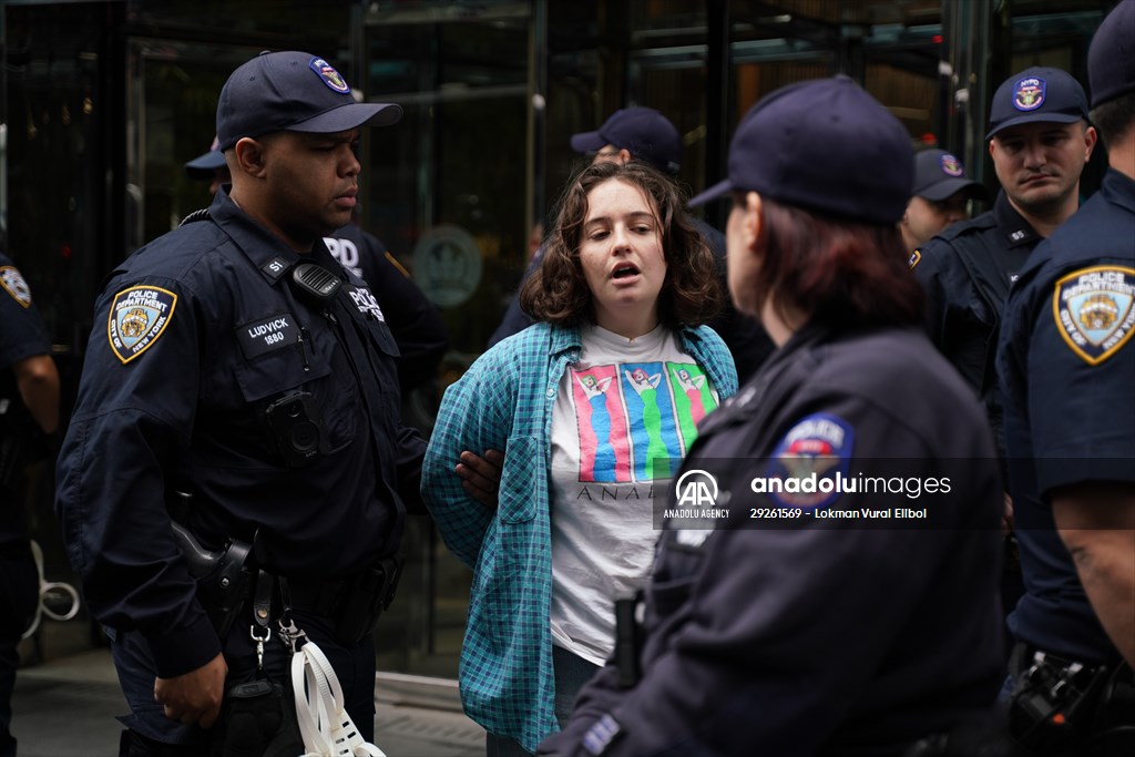 Climate activists storm BlackRock HQ in New York City