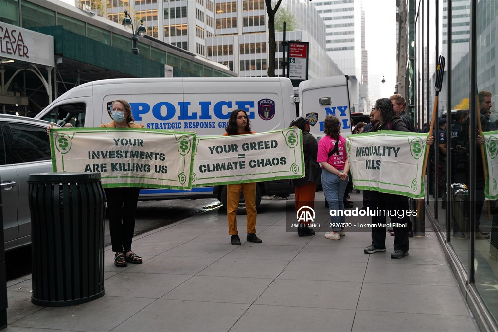Climate activists storm BlackRock HQ in New York City