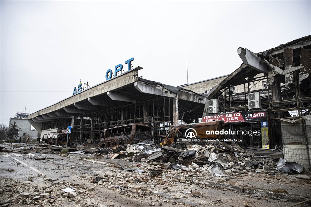 The Kherson International Airport became a "graveyard of military vehicles" after Russian retreat