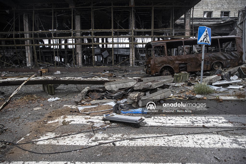 The Kherson International Airport became a "graveyard of military vehicles" after Russian retreat