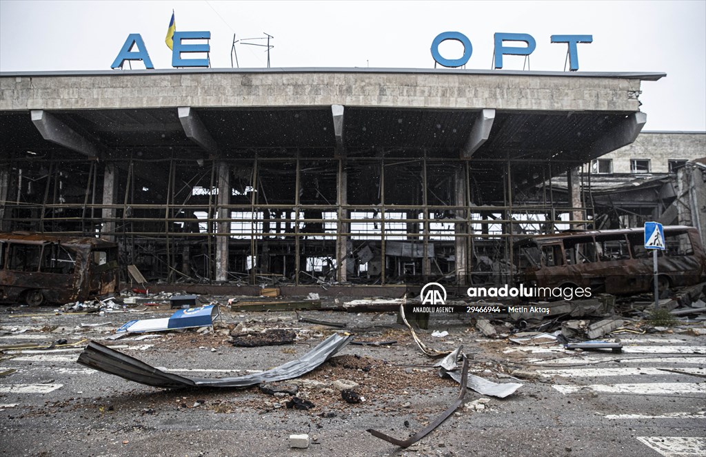 The Kherson International Airport became a "graveyard of military vehicles" after Russian retreat