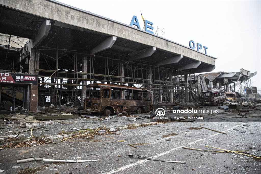 The Kherson International Airport became a "graveyard of military vehicles" after Russian retreat