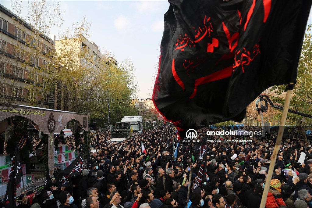 Funeral procession 200 Iranian soldiers of Iran-Iraq war in Tehran