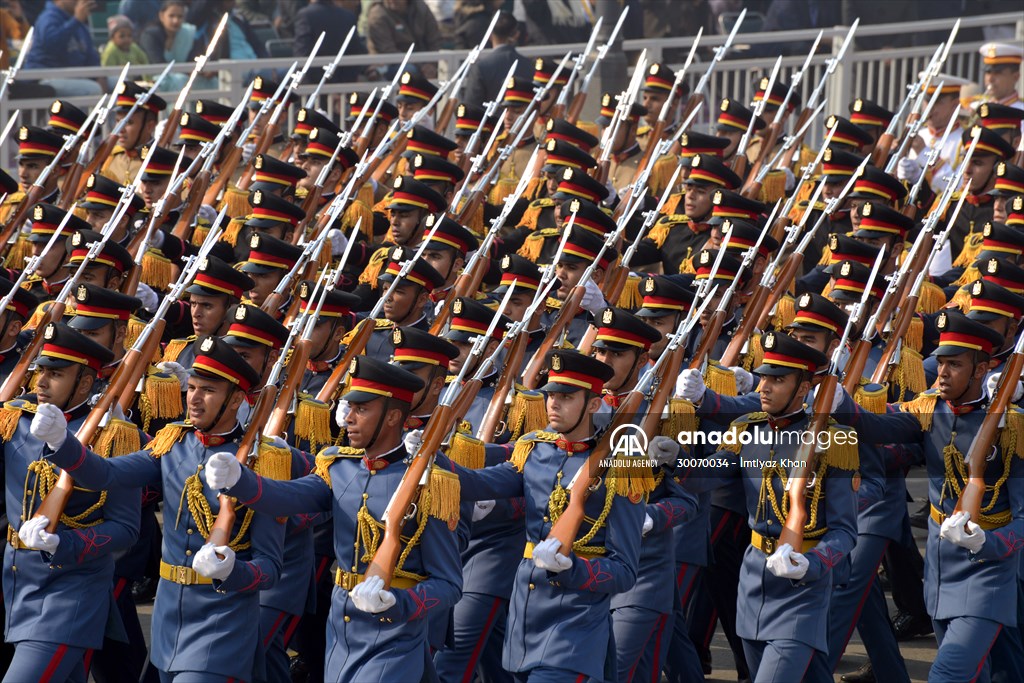 Rehearsal for the upcoming Republic Day parade in New Delhi, India