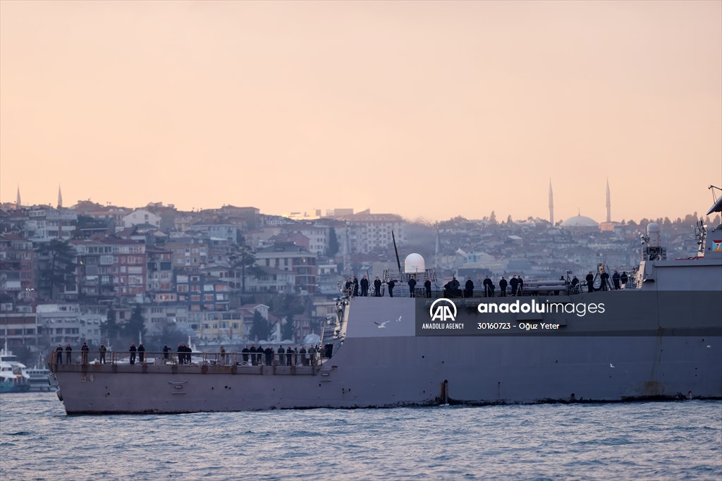 USS Nitze naval ship in Istanbul