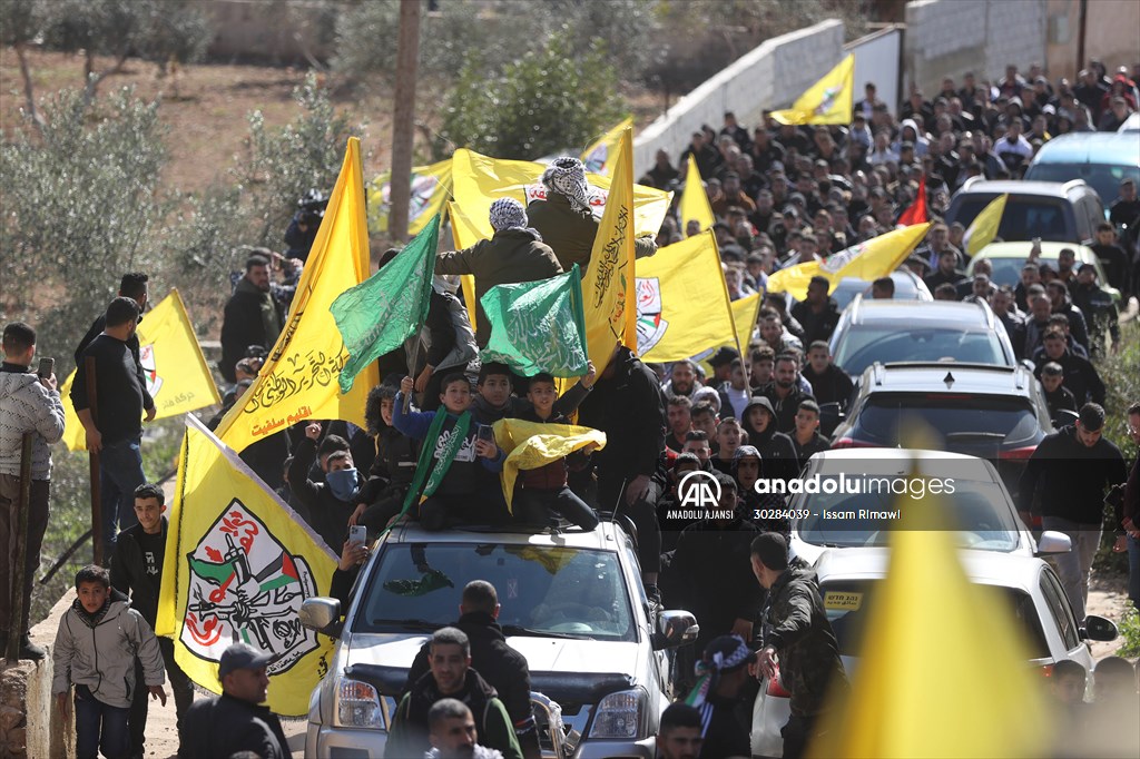 Batı Şeria'da Yahudi yerleşimci tarafından öldürülen Filistinlinin cenaze töreni