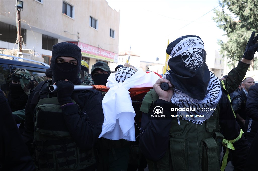 Batı Şeria'da Yahudi yerleşimci tarafından öldürülen Filistinlinin cenaze töreni