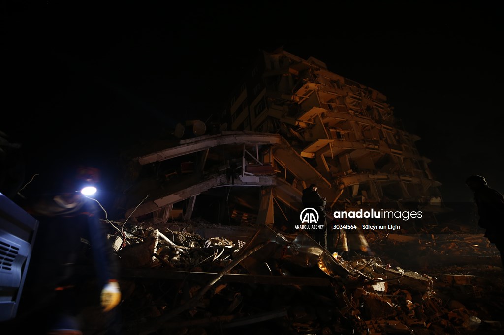 Aftermath of the earthquakes in quake-hit Hatay