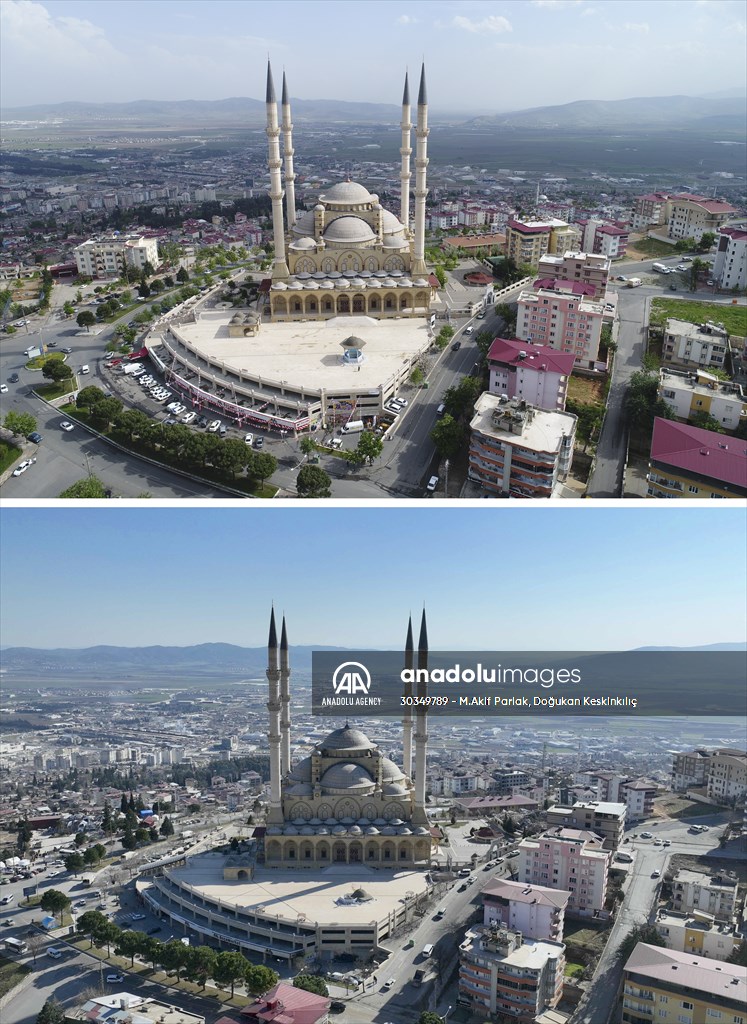 Images before and after the quake reveal extent of the devastation