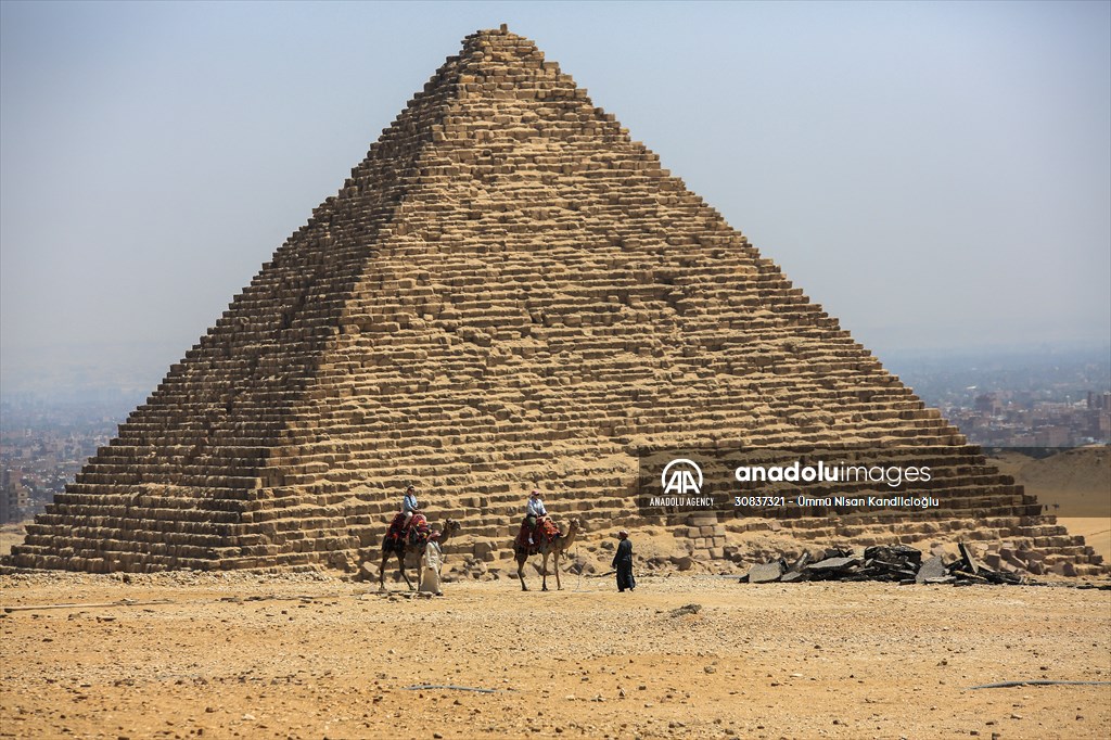 Egypt's Great Pyramid of Giza continue to attract local and foreign tourists