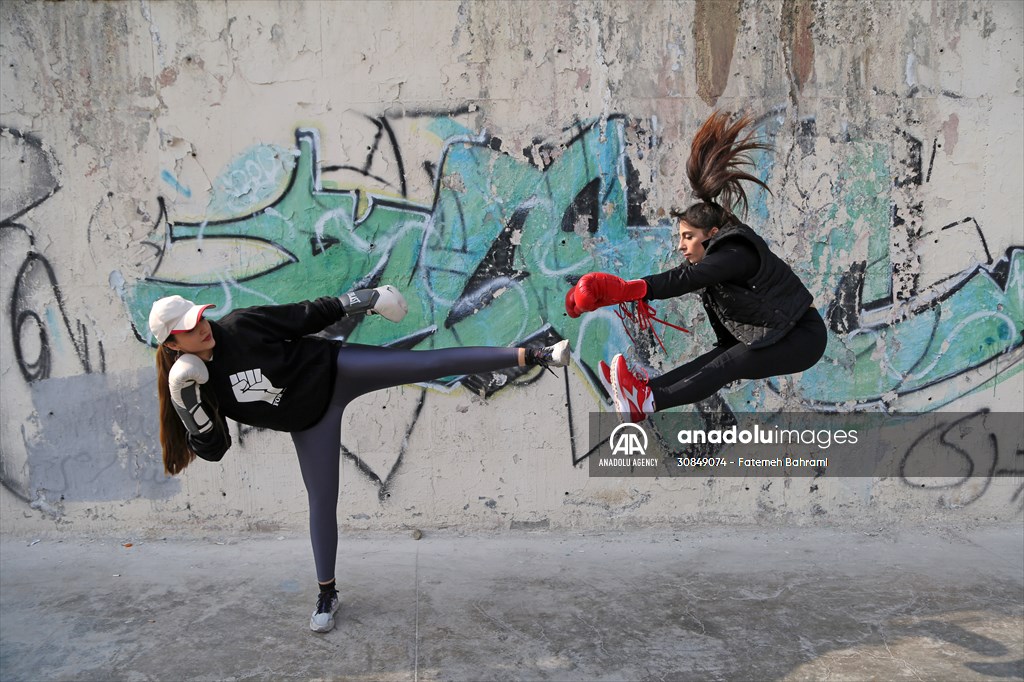 Iranian female trainer's passion for kick-boxing
