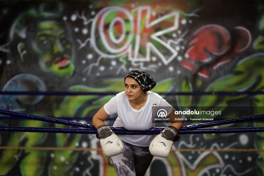 Iranian female trainer's passion for kick-boxing