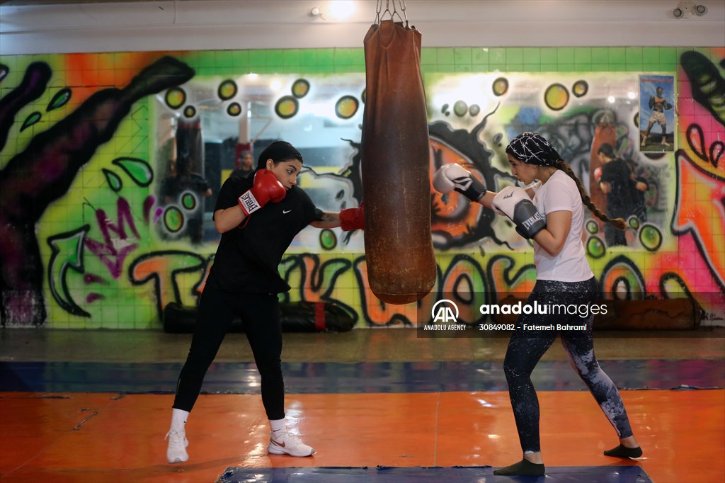 Iranian female trainer's passion for kick-boxing
