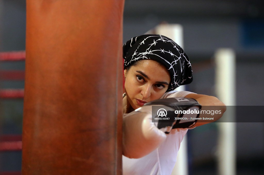 Iranian female trainer's passion for kick-boxing