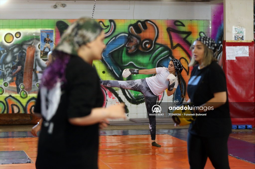 Iranian female trainer's passion for kick-boxing