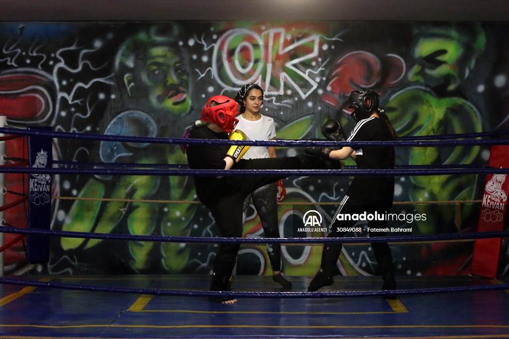 Iranian female trainer's passion for kick-boxing