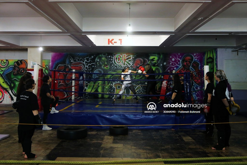 Iranian female trainer's passion for kick-boxing