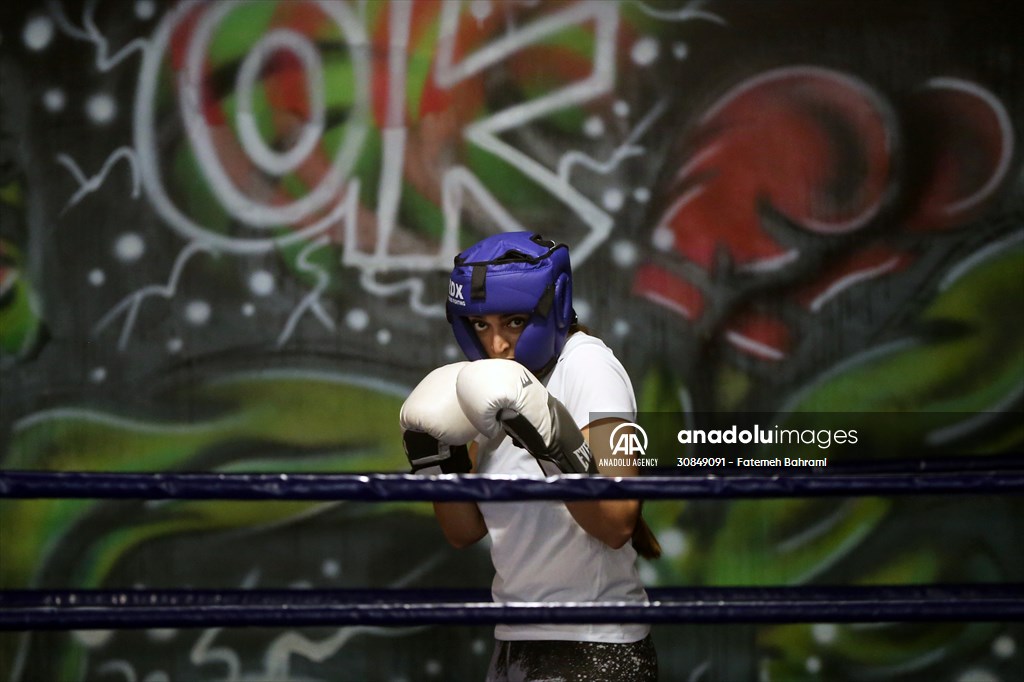 Iranian female trainer's passion for kick-boxing