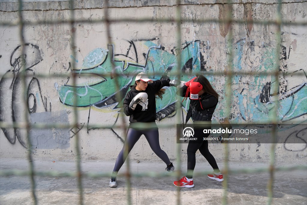 Iranian female trainer's passion for kick-boxing