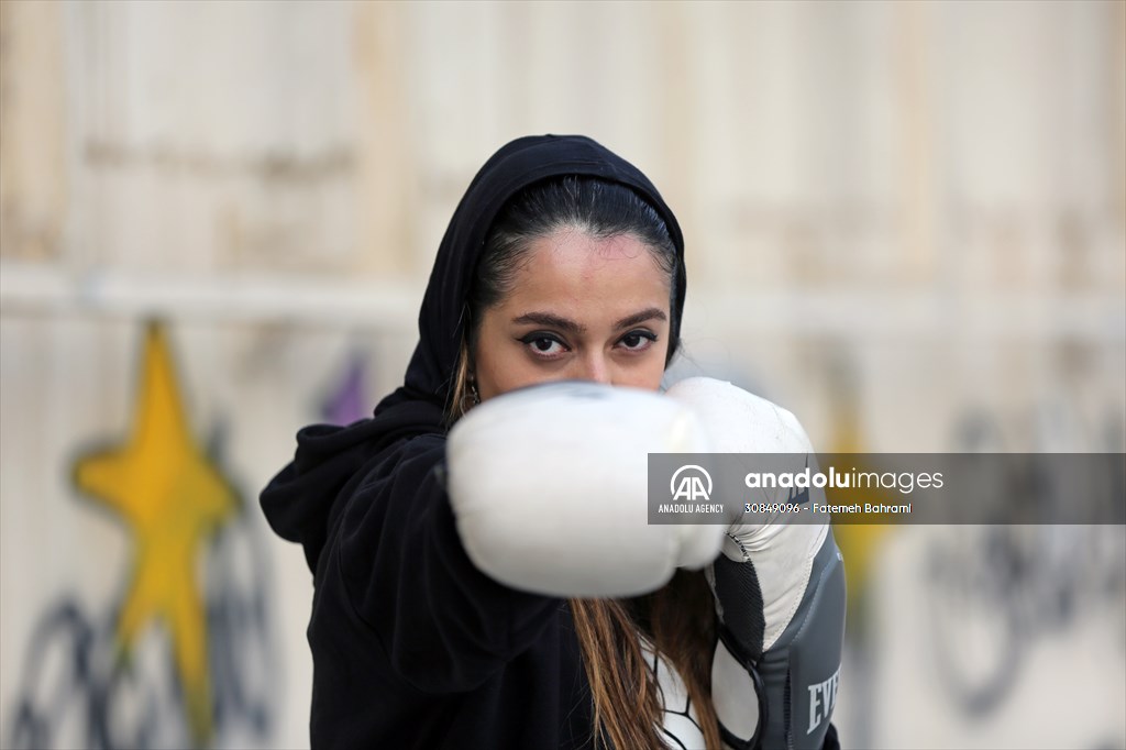 Iranian female trainer's passion for kick-boxing