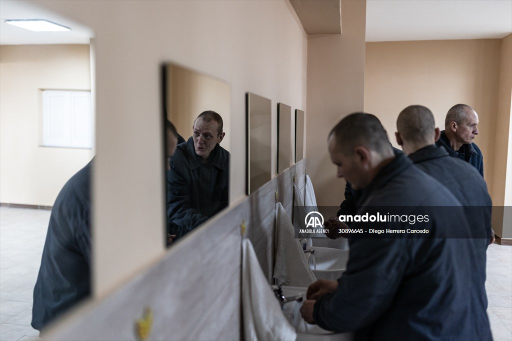 Russian soldiers captured during the war in Ukrainian prison