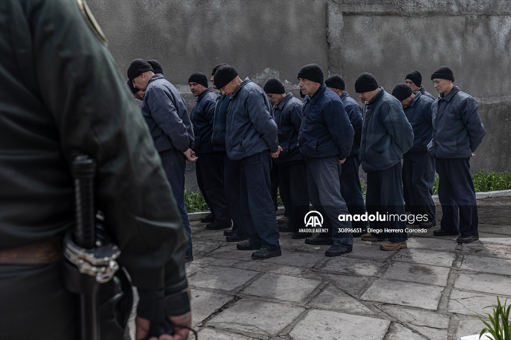 Russian soldiers captured during the war in Ukrainian prison