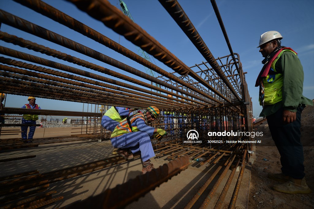 Orta Doğu'nun en büyük limanlarından Irak'taki Büyük Faw'ın inşaat çalışmaları devam ediyor